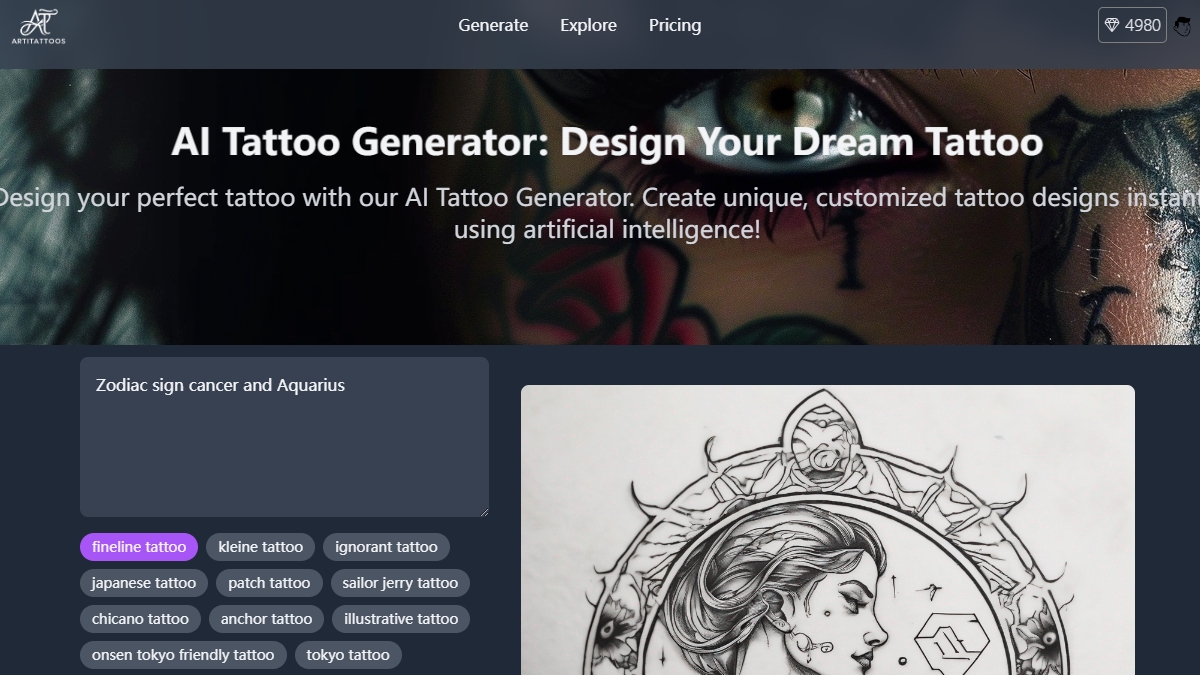 AI Tattoo Generator | Create Custom Tattoo Designs - ArtiTattoos